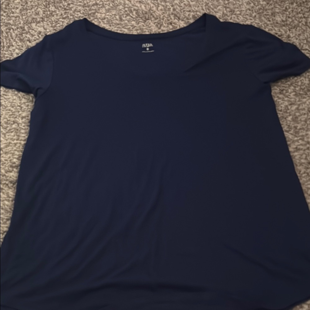 Ava & Viv Blue and White Relaxed Short Sleeve T-Shirt
